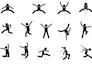 design pictogram icons and vector stick figure in any poses